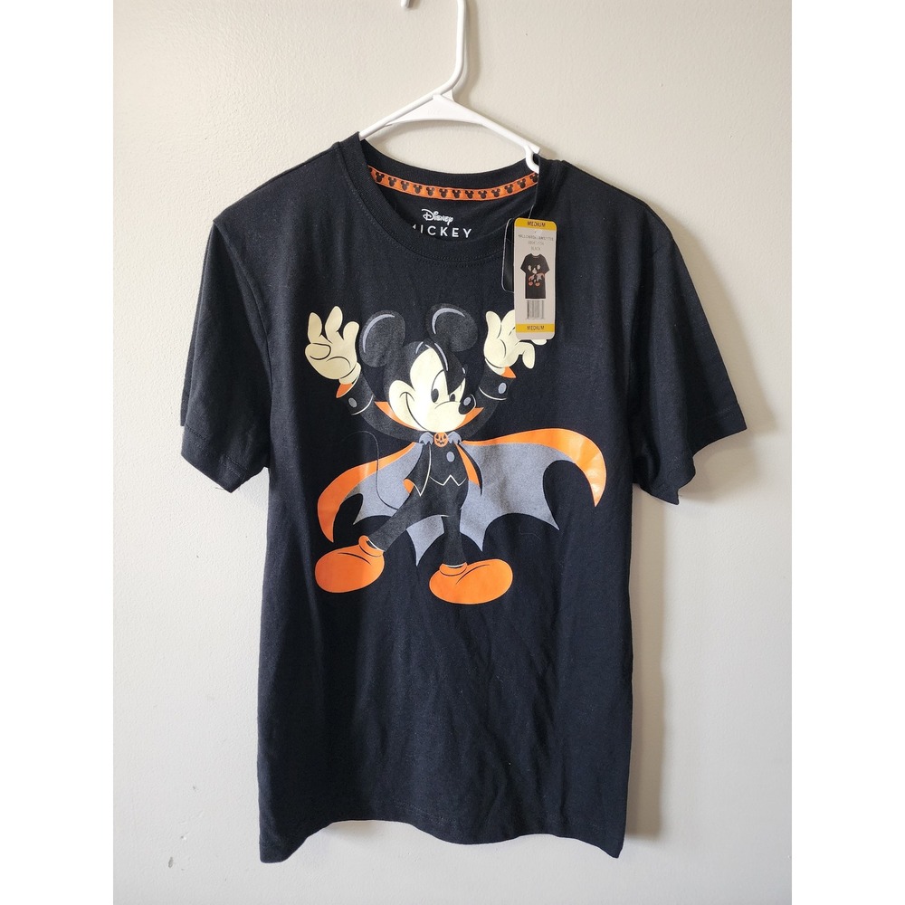 Disney Mickey Mouse Vampire Halloween Family Tee Black Medium NWT 980417554